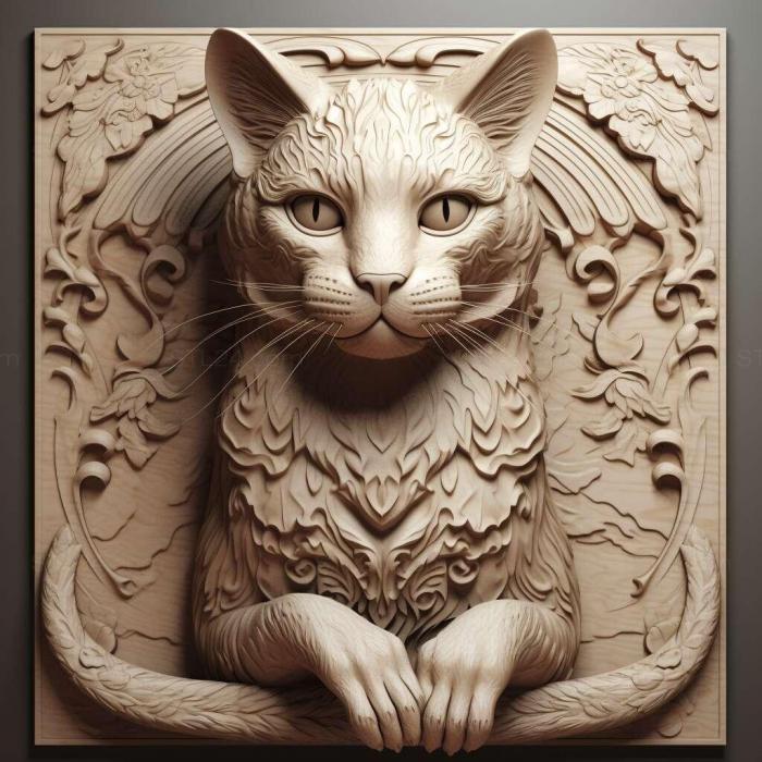 Nature and animals (st Minskin cat 1, NATURE_361) 3D models for cnc